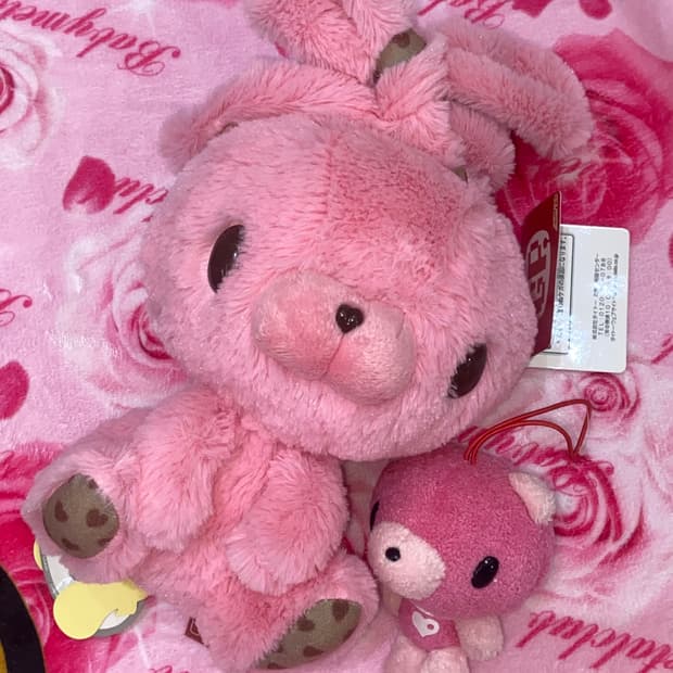 (택0)범용토끼 발렌타인 핑크 글루미베어 키링