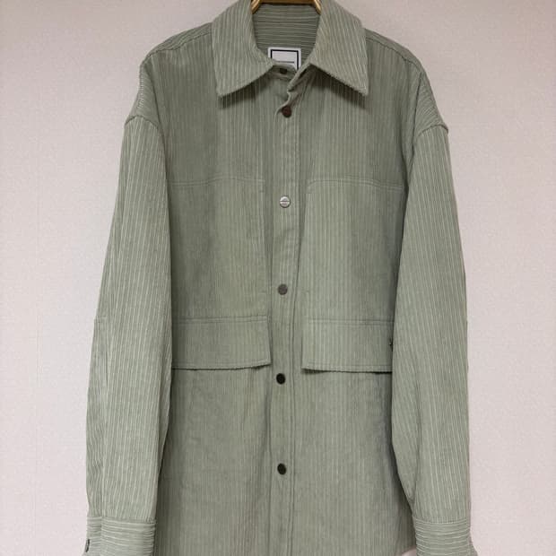 우영미 22fw 코듀로이셔켓 민트 48사이즈 판매