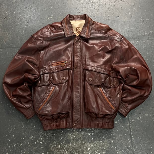 100 MUNPER 스페인 양가죽 A-2 플라이트 자켓