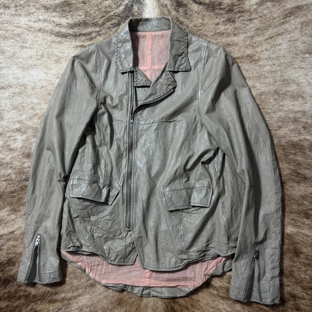 Undercover Stud Cow Leather Jacket