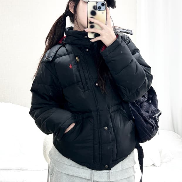 폴로 레드포니 블랙 패딩