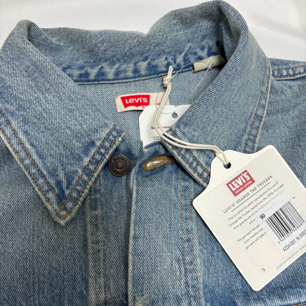 리바이스 LVC 오렌지탭 데님 트러커 자켓 S
