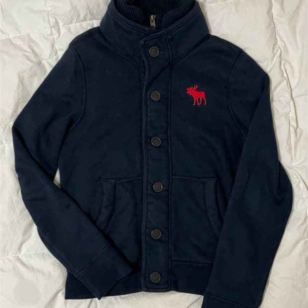 Abercrombie 아베크롬비 하이넥 버튼 집업