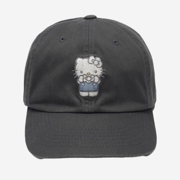 파르벵 헬로키티 워시드 볼캡 차콜