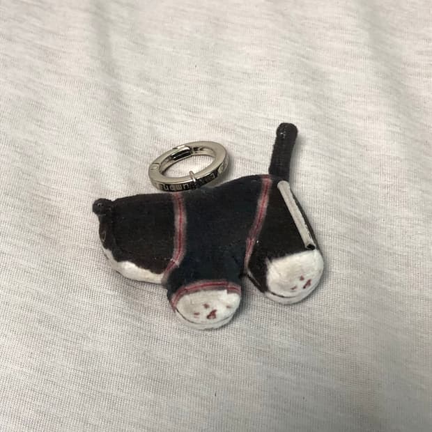 폴리테루 수베니어 캣 키링 블랙 (턱시도)