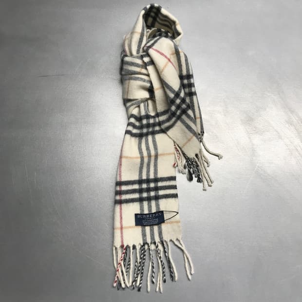 버버리 정품 캐시미어 머플러 아이보리