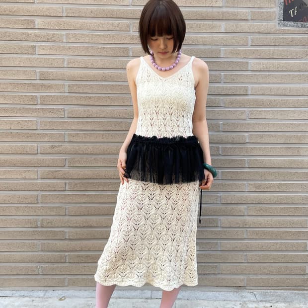crochet knit dress