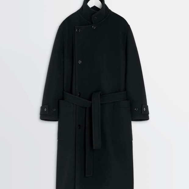 (L) 르메르 25FW 랩코트 블랙