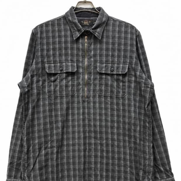RRL 더블알엘 하프 ZIP 🤐 체크 셔츠