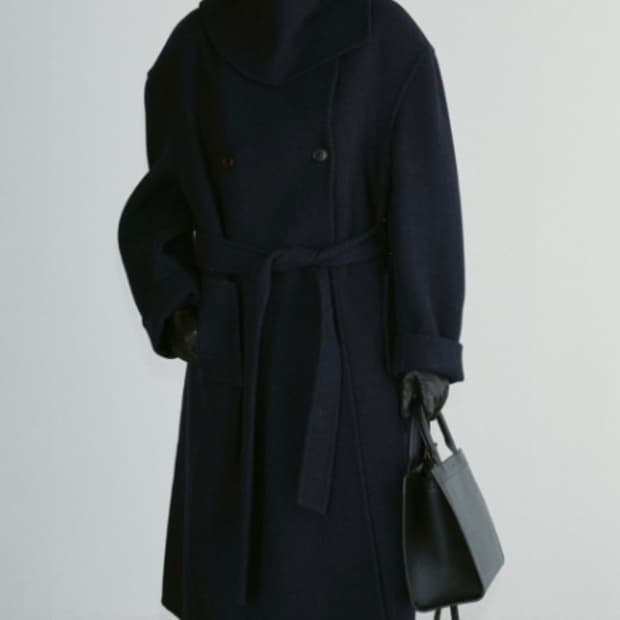 [새상품] 렉토 핸드메이드 쿠세 코트 네이비 2