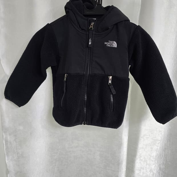 노스페이스 키즈 후리스 후드 블랙 (1875)