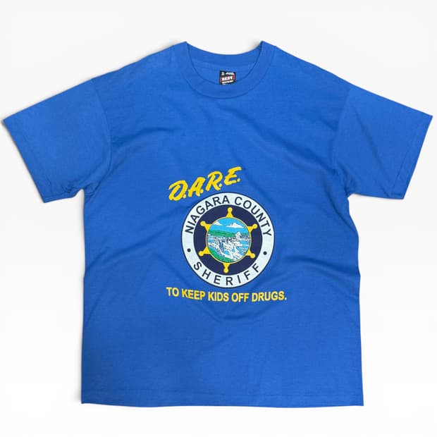 90s D.A.R.E. 빈티지 그래픽 티셔츠, XL