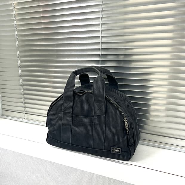 PORTER-TOTE BAG M (Washed Stripe Black)