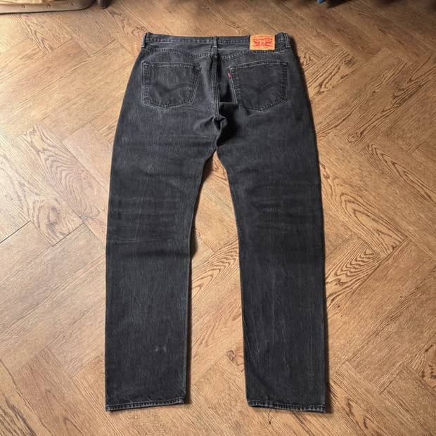 [36]리바이스 501CT 테이퍼드 흑청 데님 팬츠