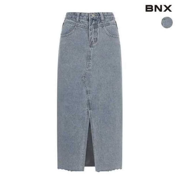 BNX 데님 롱스커트 청치마