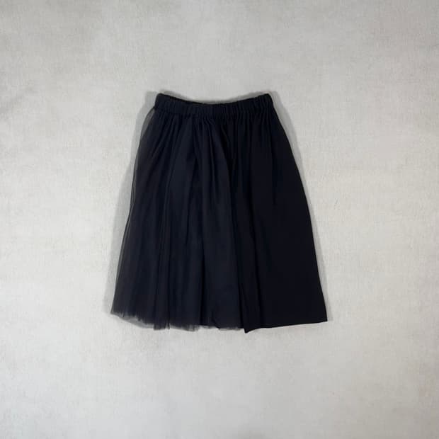 Tulle Black Long Skirt 