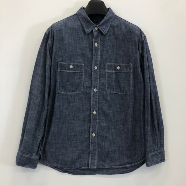 유니클로 샴브레이 워크셔츠 L