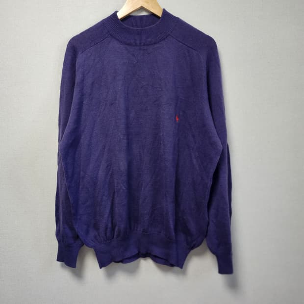 [L] 폴로 랄프로렌 퍼플 라운드넥 니트