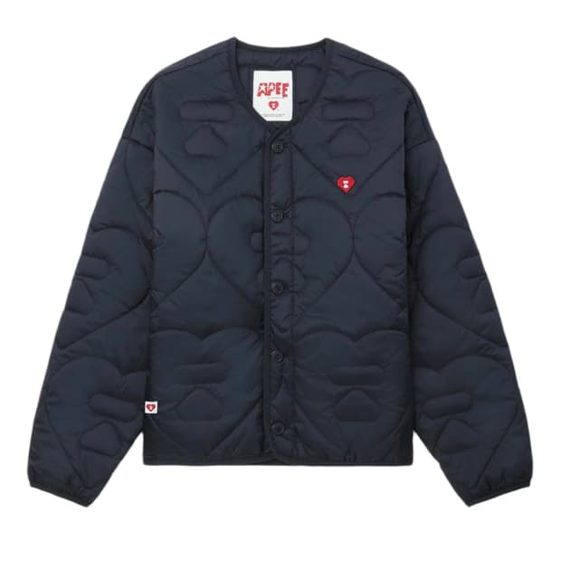 베이프 여성용 에이피 라인 퀼티드 자켓