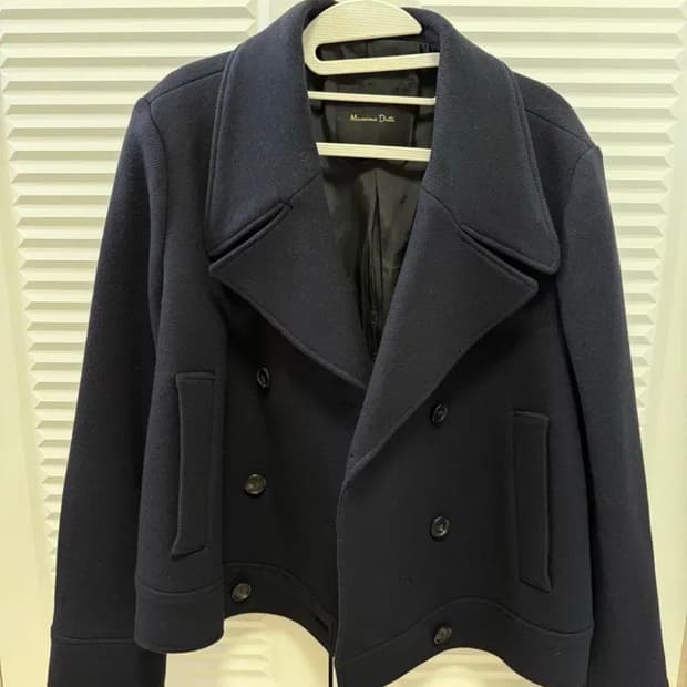 마시모뚜띠 하프 코트 네이비 M