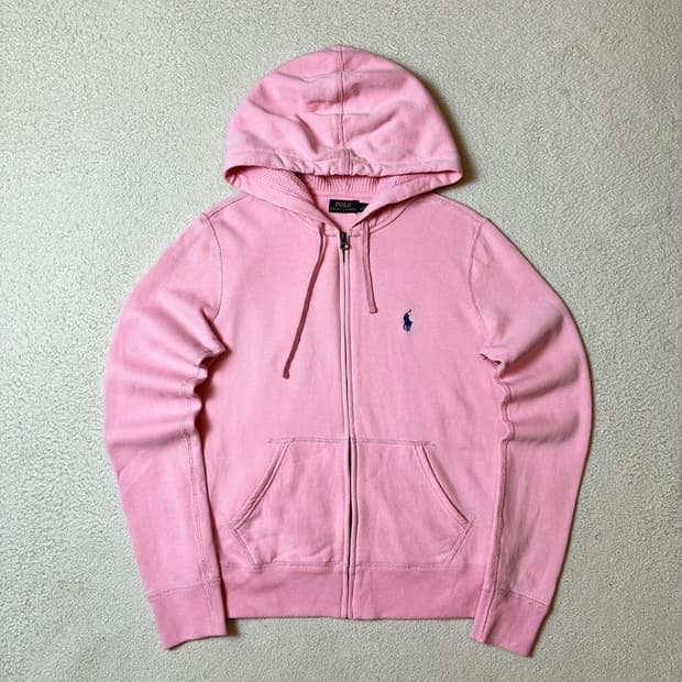 폴로 랄프로렌 핑크 로고 후드 집업 PN7828