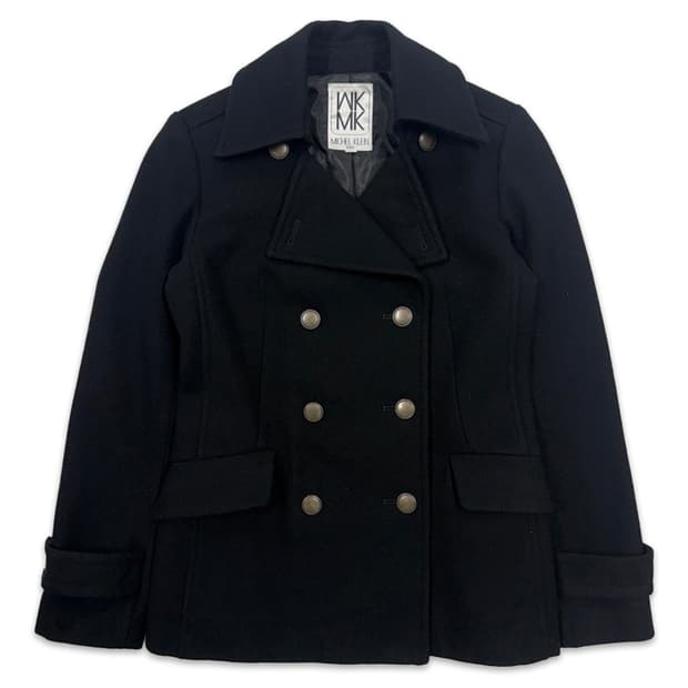 빈티지 MICHEL KLEIN 블랙 더블 하프 코트