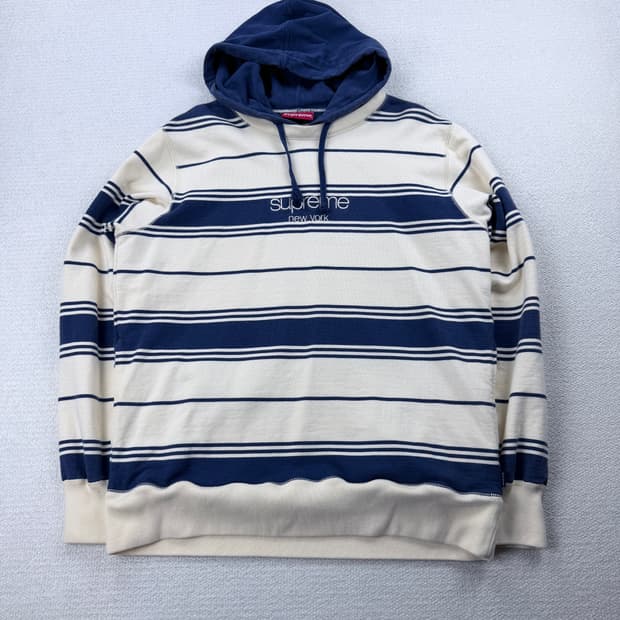슈프림 16F/W 스트라이프 후드티셔츠