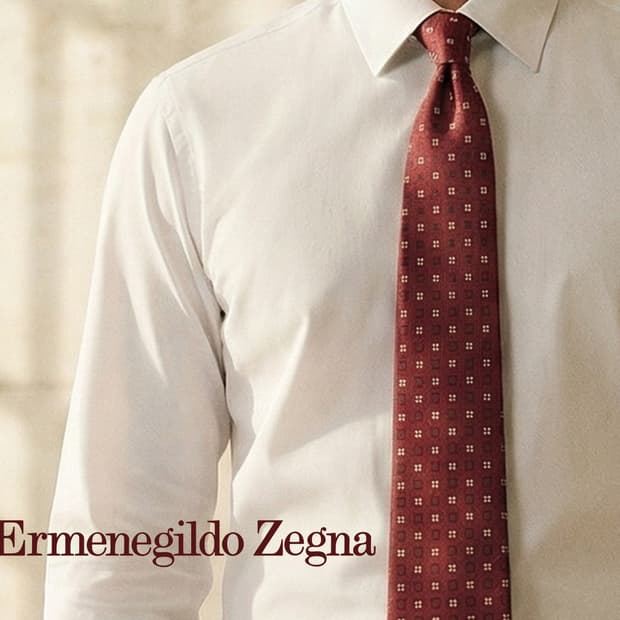 에르메네질도 제냐 실크 와인 패턴 넥타이 9.4cm A등급 K1711
