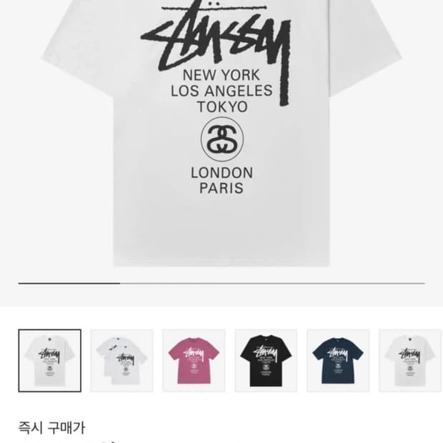 스투시 월드 투어 티셔츠 