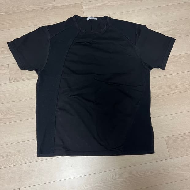 ETCE mixed panel tee black L