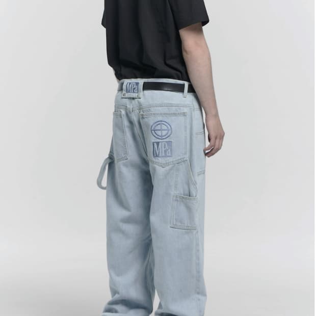 플라스틱프로덕트 페인터 데님팬츠 스틸블루 s사이즈