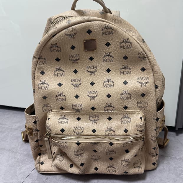 MCM 백팩 베이지 라지
