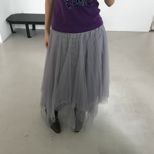 vintage grey sha skirt