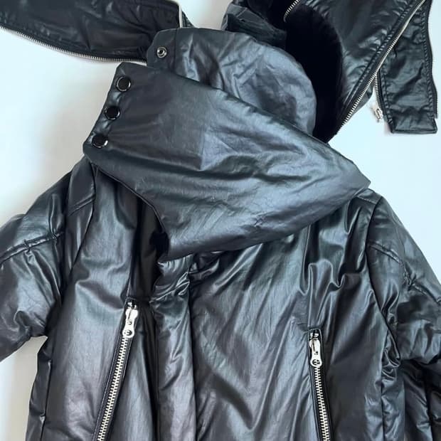 브랜드미상 아카이브 코팅 하이넥 패딩