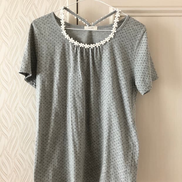 빈티지 꽃레이스 티셔츠