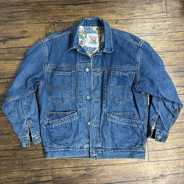 90s Montreal Comic Denim Jacket L사이즈