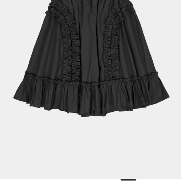 생긴스튜디오 banding ruffle nylon skirt