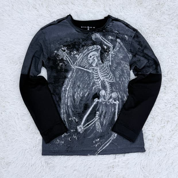 윙 스켈레톤 롱슬리브리스