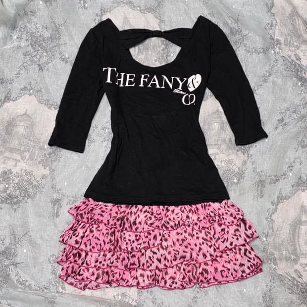 마즈 슈가글로스 백리본 갸루 반팔탑
펑크갸루y2k