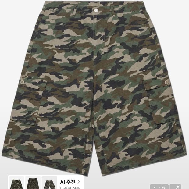 D.P CARGO BERMUDA PANTS-CAMOUFLAGE