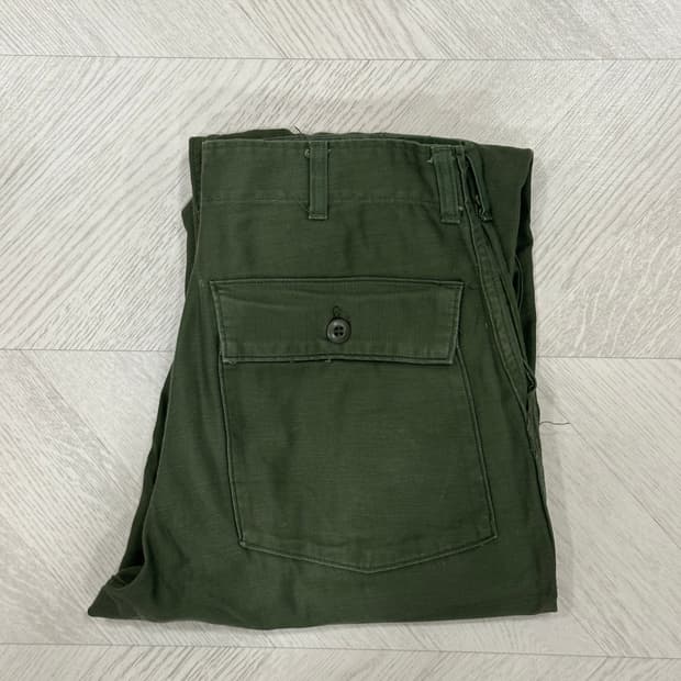🇺🇸 70s USA ARMY 미군 퍼티그 팬츠 OG107 (~33)