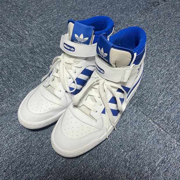 아디다스 포럼 미드 - 화이트:블루 300