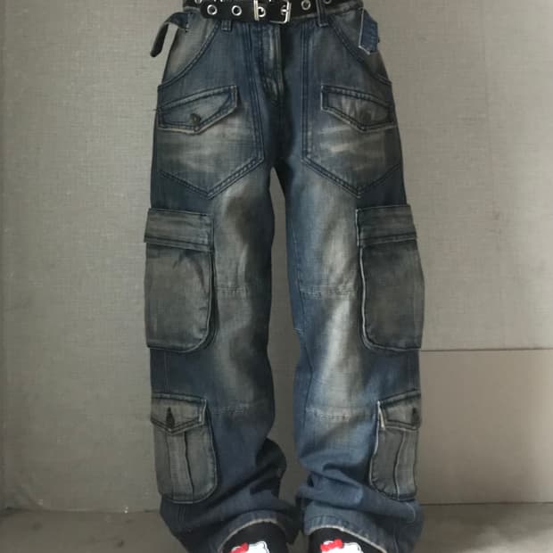 더티워싱 멀티포켓 카고팬츠