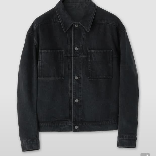 쿠어 21fw 더블 포켓 트러커 재킷 그레이 M(데님)