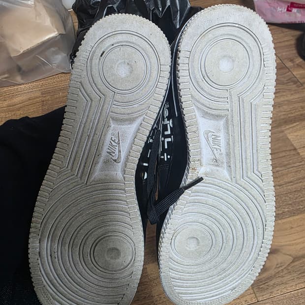 나이키 에어 포스 블랙 한글 커스텀 한정판 280팝니다.