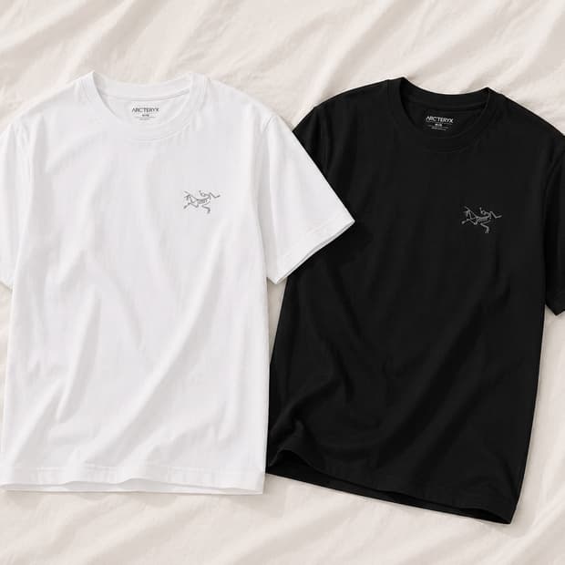 아크테릭스 반팔티 블랙/화이트 새상품