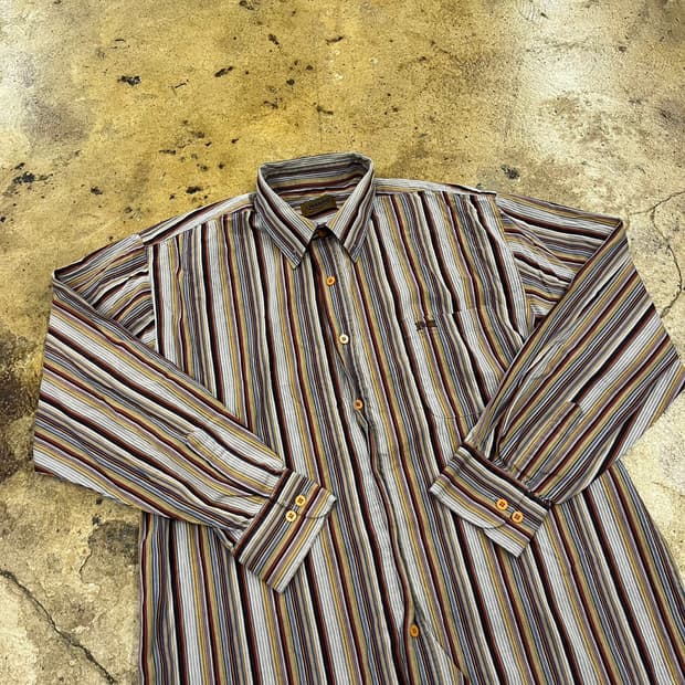 [정품] 미쏘니 멀티컬러 스트라이프 남방 셔츠 b10