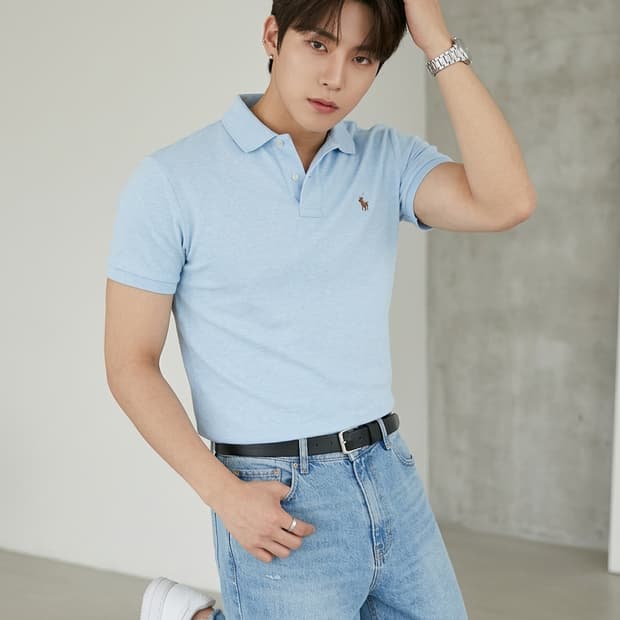 폴로 랄프로렌 신형 커스텀 슬림 핏 반팔 카라티