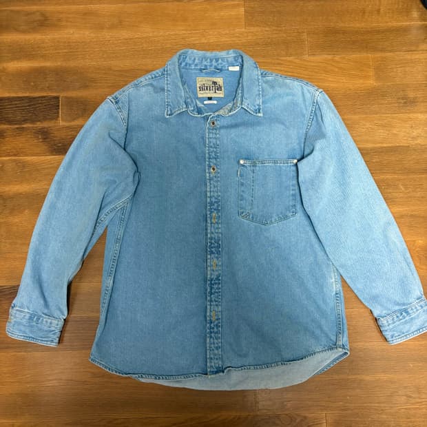 리바이스 실버탭 오버핏 데님 셔츠 s