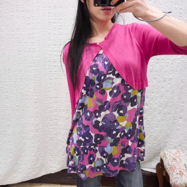 Fuchsia Bloom Layered Top